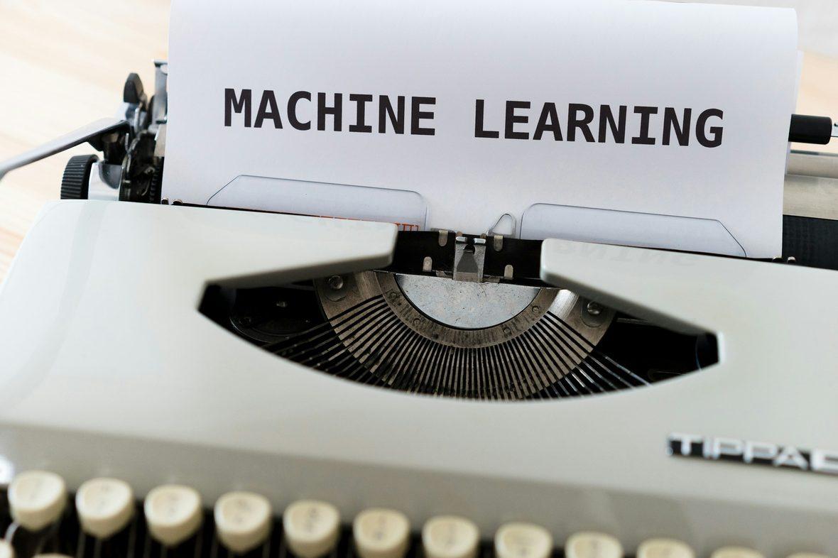 A page reading machine learning in a typewriter